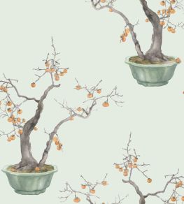 Kaki Persimmon Wallpaper by Cole & Son Jade Green & Mangold