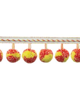 Kaleidoscope Pom Pom Fringe Trimming by Samuel & Sons Fiesta