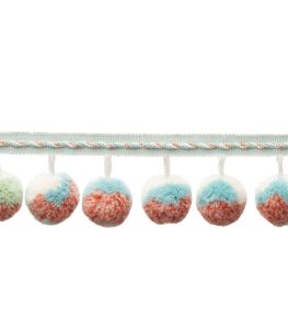 Kaleidoscope Pom Pom Fringe Trimming by Samuel & Sons Lupine