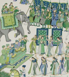 Kalinda Wallpaper by Manuel Canovas Bleu de Prusse