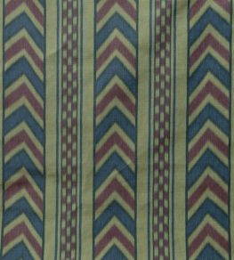 Kamil Stripe Fabric by Titley and Marr Prussian & Bordeaux