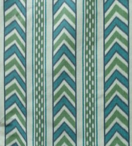 Kamil Stripe Fabric by Titley and Marr Teal & Linden