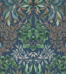Karakusa Wallpaper by Designers Guild Midnight