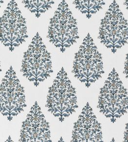 Kashmir Fabric by Titley and Marr Aqua & Beige
