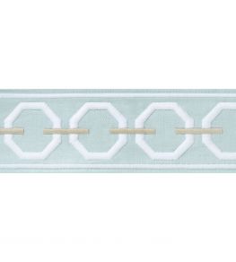 Katonah Tape Trimming by Thibaut Mist and Linen
