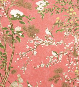 Katsura Fabric by Thibaut Coral