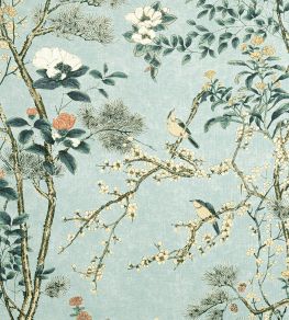 Katsura Fabric by Thibaut Mist