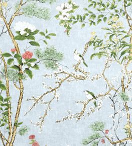 Katsura Fabric by Thibaut Spa Blue