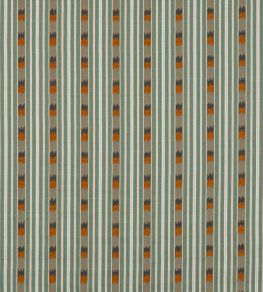 Kendra Stripe Fabric by Jane Churchill Aqua/Copper