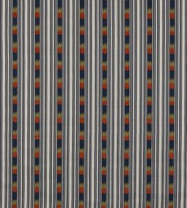 Kendra Stripe Fabric by Jane Churchill Indigo/Red