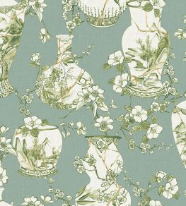 Kintsugi Pot Wallpaper by Jannelli&Volpi Duck Egg Blue