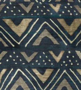 Kuba Fabric by Warwick Indigo
