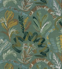 Kumba Fabric by Casamance Vert/Multico