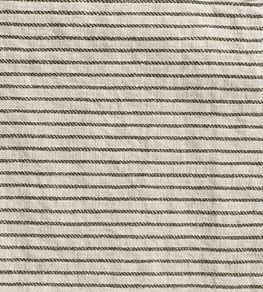Textured Stripe Linen Fabric by Volga Linen Charcoal/Natural