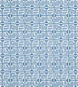 Labyrinth Velvet Fabric by Thibaut Blue