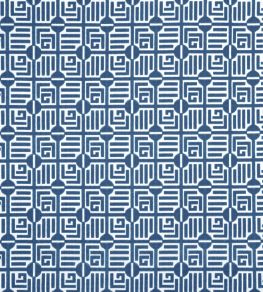 Labyrinth Velvet Fabric by Thibaut Navy