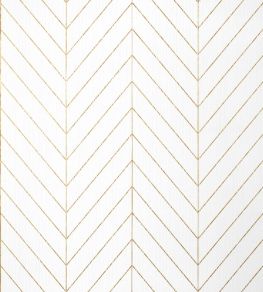 Land Bridge Wallpaper by Thibaut White and Metallic Gold