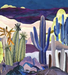 Lanzarote Garden Mural in Indigo by Christian Lacroix Indigo