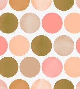 Large Polka Wallpaper by Today Interiors Pink/Olive