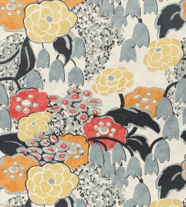 Laura Fabric by Anna French Coral and Black