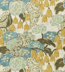 Laura Fabric by Anna French Sage and Gold