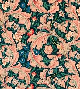 Leicester Velvet Fabric by Morris & Co Cosmo Pink/Indigo