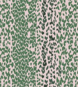 Leopard Wallpaper by Parker & Jules Emerald Rose