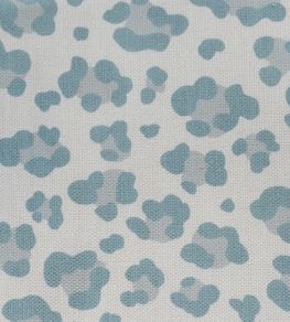 Leopard Spot Fabric by Titley and Marr Aqua & Stone