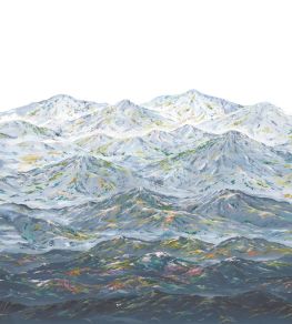 Les Rocheuses Mural by Casadeco Bleu Grise