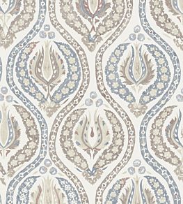 Benaki Fabric by Lewis & Wood Blue Umber