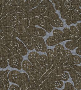Nantes Overdye Fabric by Lewis & Wood Brown/Blue