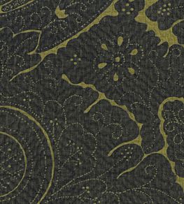 Nantes Overdye Fabric by Lewis & Wood Black/Inca