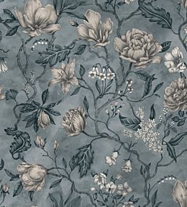 Linda Wallpaper by Sandberg Misty Blue