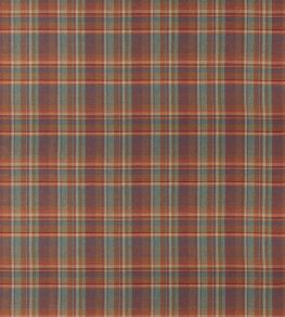 Lindisfarne Plaid Fabric by Mulberry Home Red/Teal
