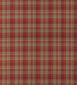 Lindisfarne Plaid Fabric by Mulberry Home Russet