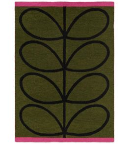 Linear Stem Rug by Orla Kiely Olive