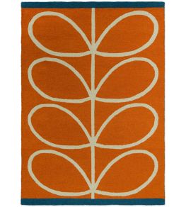 Linear Stem Rug by Orla Kiely Orange