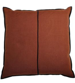 Linen Cushion by Casamance Rouille
