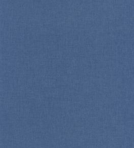 Linen Uni Wallpaper by Caselio Bleu Jean Moyen
