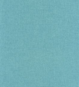 Linen Uni Wallpaper by Caselio Bleu Turquoise