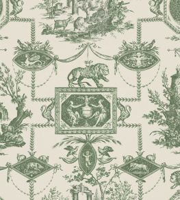 Lion Toile Wallpaper by Warner House Juniper