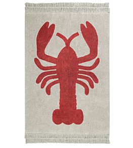 Lobster Rug by Lorena Canals Natural-Brick Red