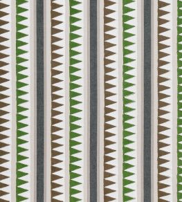 Lomita Stripe Fabric by Thibaut Black and Green
