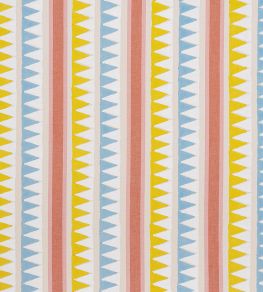 Lomita Stripe Fabric by Thibaut Coral and Yellow