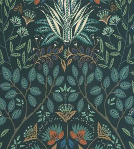 Lords Wallpaper by Casadeco Bleu Paon