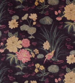 Lotus Garden Fabric by Liberty Brinjal
