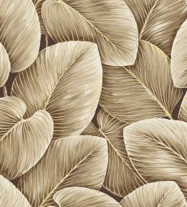 Lush Leaf Wallpaper by Today Interiors Chocolate