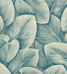 Lush Leaf Wallpaper by Today Interiors Crystal Teal