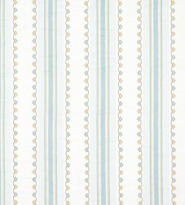 Mabel Stripe Fabric by Nina Campbell Aqua/Yellow