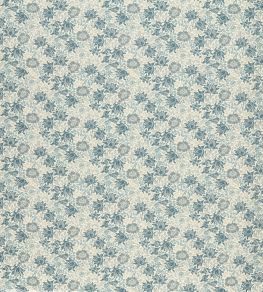 Mallow Jacquard Fabric by Clarke & Clarke Midnight/Denim